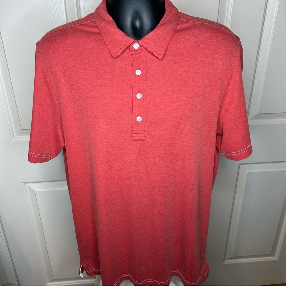 Travis Mathew Golf Polo Red Solid Pattern Men’s L… - image 7